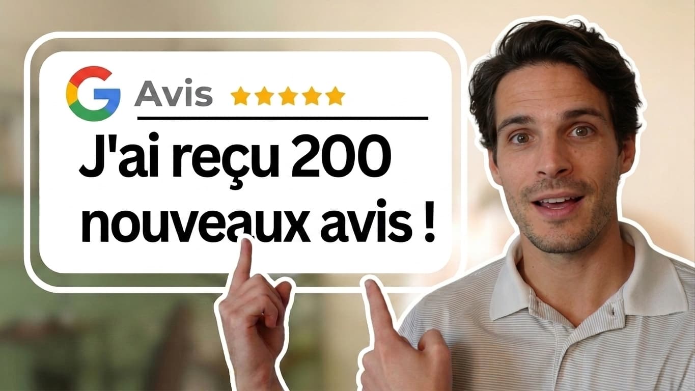 « J'ai reçu 200 nouveaux avis ! » — clique pour voir la vidéo.