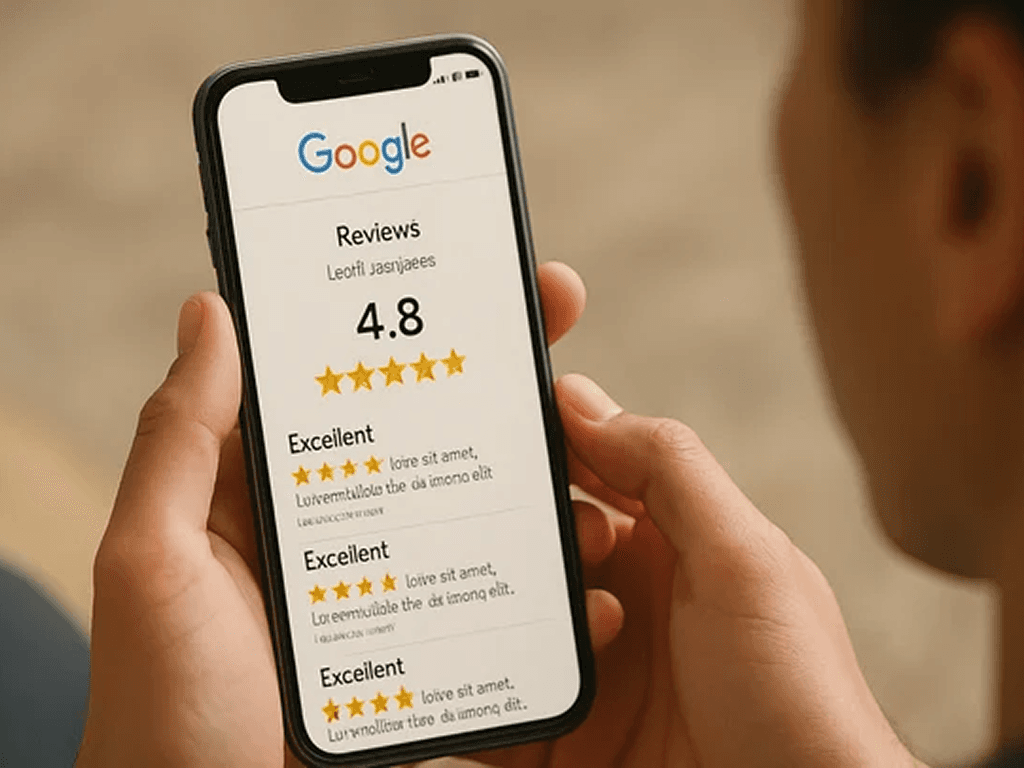 Les avis Google 5 étoiles arrivent sur la fiche de l'établissement.